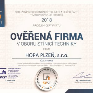 Ověřená firma v oboru stínicí techniky Ověřená firma v oboru stínicí techniky