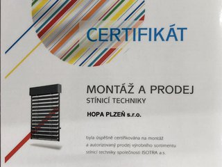 Certifikát ISOTRA