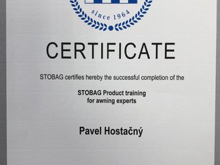 Certifikát STOBAG